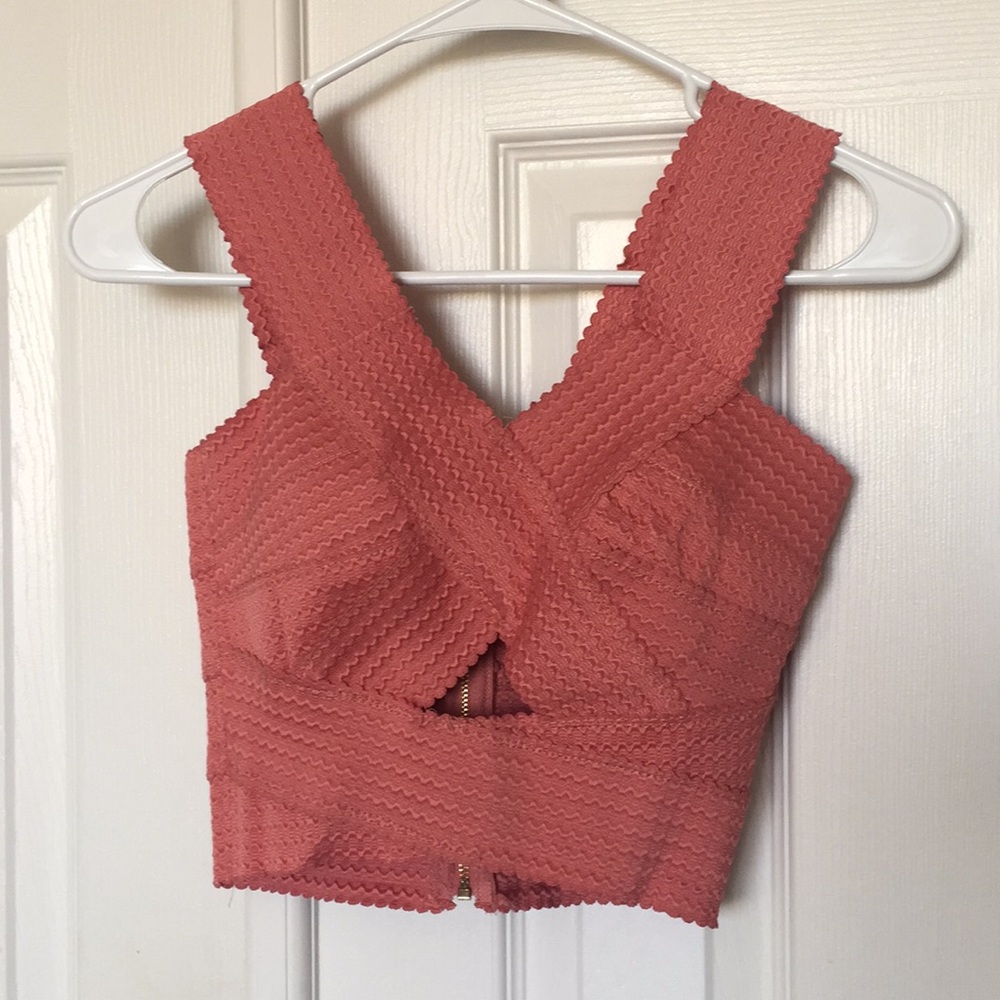 Coral Crop Top